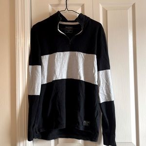 Abercrombie and Fitch long sleeve shirt with zip at neck
